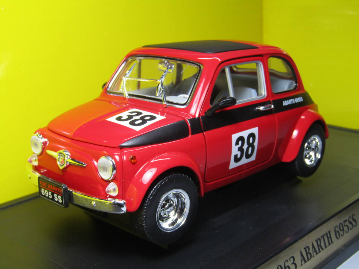FIAT ABARTH 695SS 1/18 アバルト フィアット Fiat500 美品 NUOVA 500 アバルトライン 500L 595 695 ABARTH RED x Black 1963 Yat Ming 拍卖