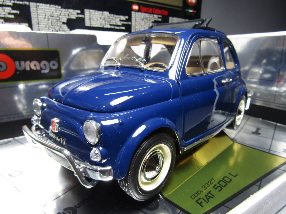 FIAT 500 1/16 ダブルバンパー フィアット Fiat500 1968 イタリア製 NUOVA 500 アバルト Made in Italy 500L 595 695 SS ABARTH 1/18とGood拍卖