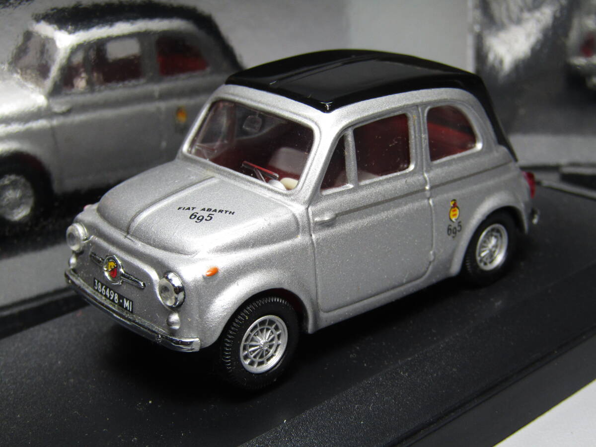 FIAT ABARTH 695SS 1/43 アバルト フィアット Fiat500 美品 NUOVA 500 アバルトToP 中赤 500 595 695 ABARTH 銀 x Black 1964 VITESSE 蠍拍卖