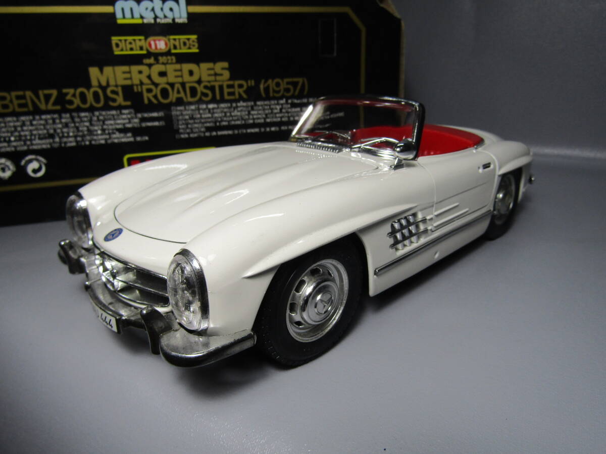 Mercedes Benz 1/18 メルセデスベンツ 300SL ロードスター 1957 Daimler SL MILLE MIGLIA ミッレミリア W196 500 Made in Italy 赤内装拍卖