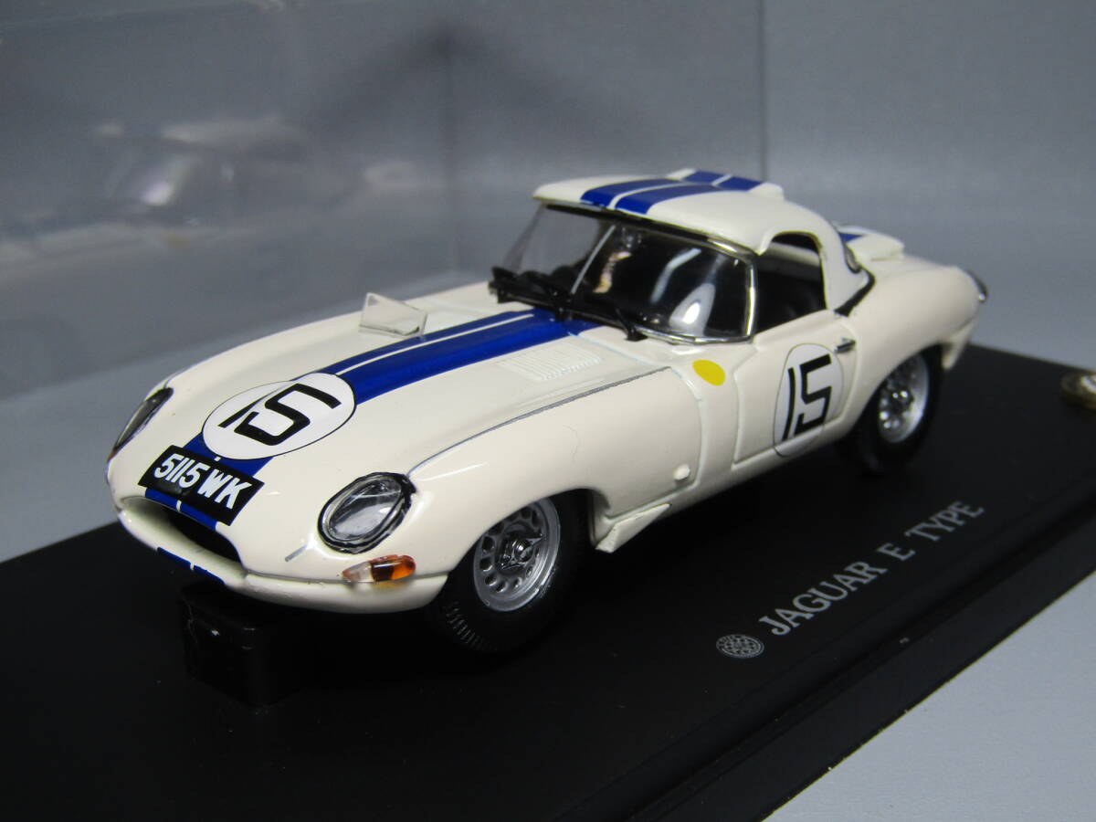Jaguar Lightweight E type 1/43 ジャガー ライトウェイト Eタイプ ルマン 24 レーシングストライプ 英国 GB ハードトップ 京商 プラケース拍卖