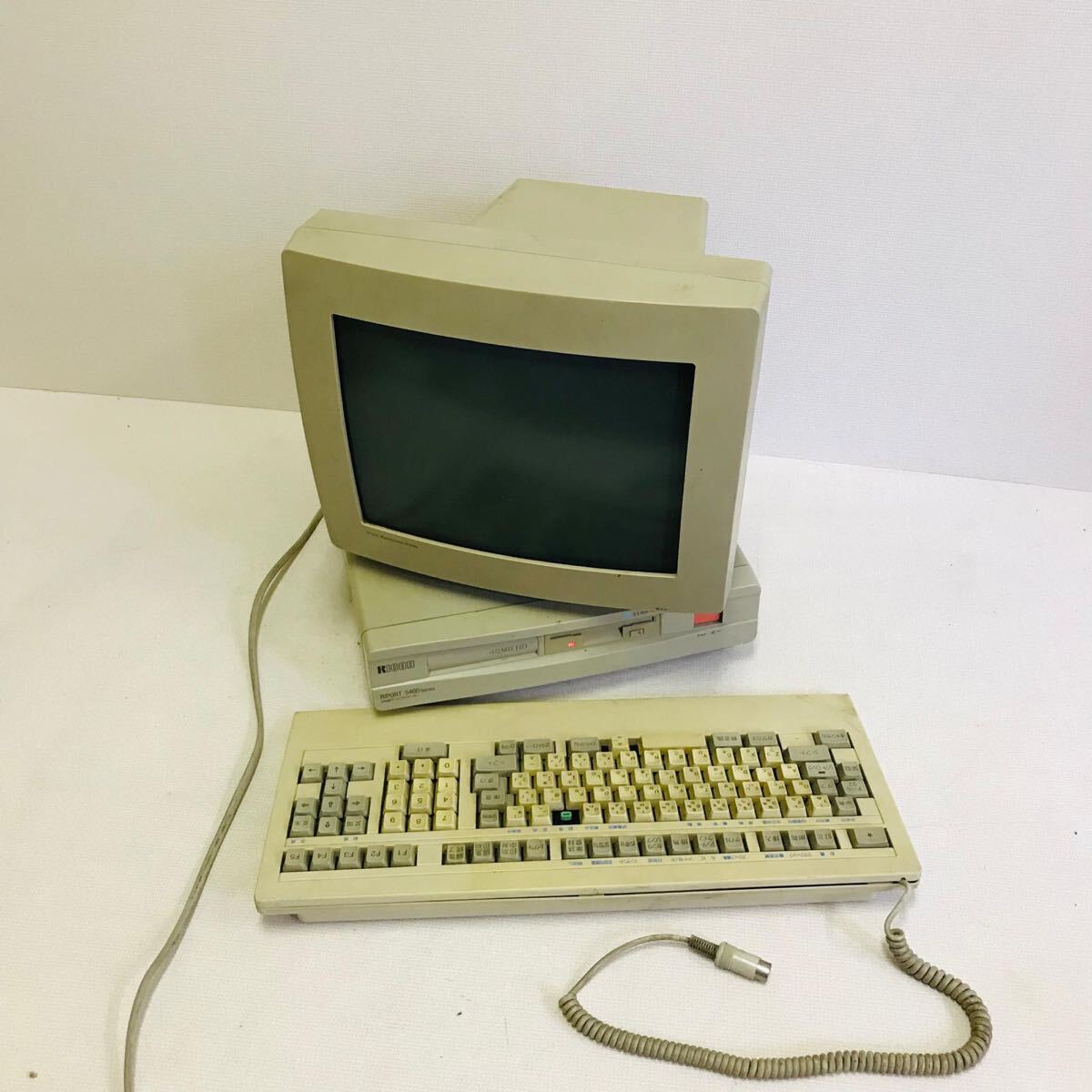 RICOH モニター ワープロ 当時物 レトロ RIPORT BU5400 ビンテージ現状品 モニター拍卖