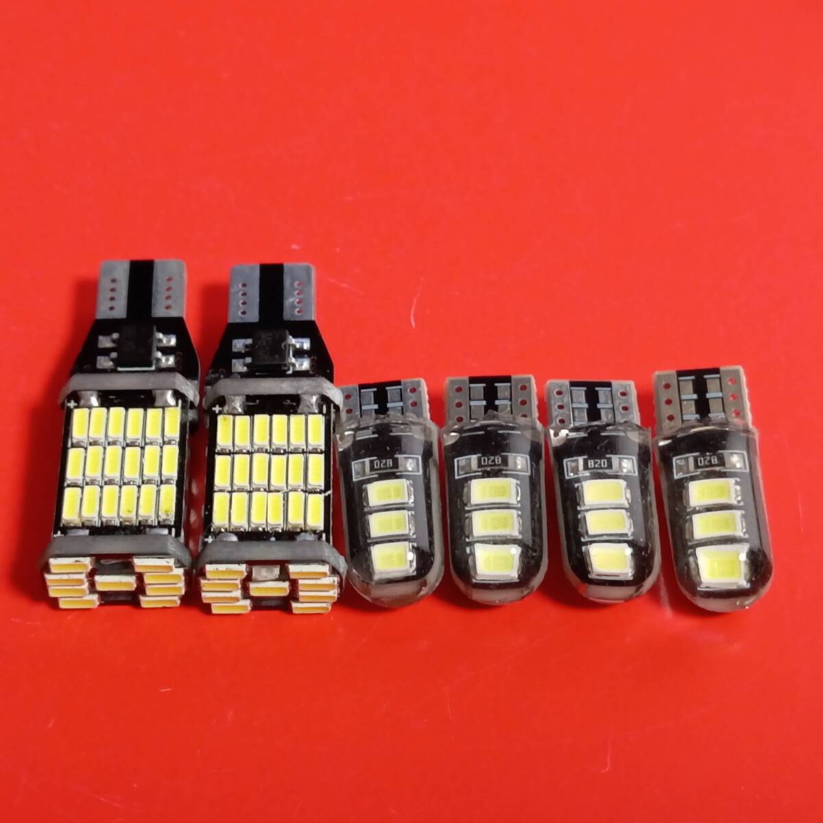 エブリィワゴン DA64系 DA17W 爆光!LED ポジション球 スモール バックランプ ナンバー灯 6個セット T16 ホワイト /45/6拍卖