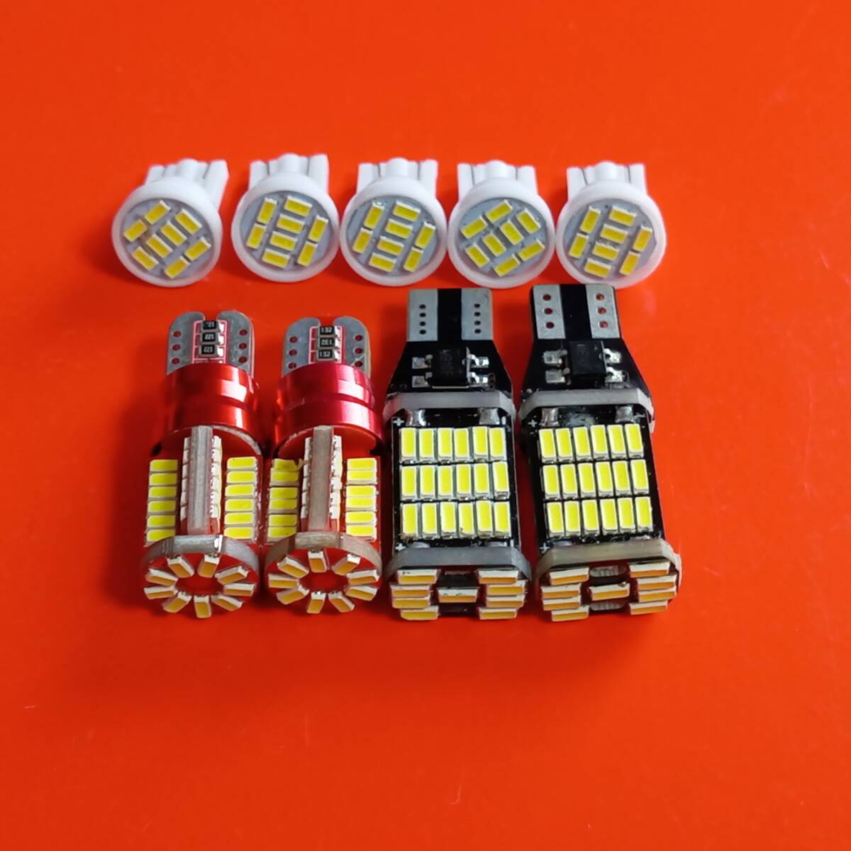 超爆光!アクア NHP10 前期 T10 LED ルームランプ バックランプ ポジション球 ナンバー灯 9個セット ホワイト トヨタ /45/57/8拍卖