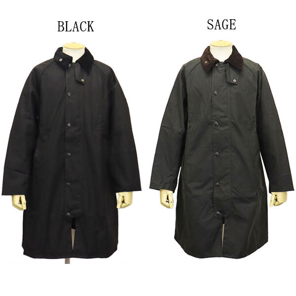BARBOUR (バブアー バブワー) MWX2344 MODIFIED EXMOOR WAX JACKET エクスモア ワックス ミドルレングスコート ジャケット Sage(401) BBR04拍卖