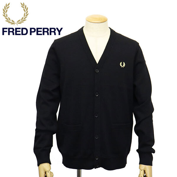 FRED PERRY (フレッドペリー) K9551 Classic Cardigan クラシックカーディガン FP521 198BLACKXL拍卖