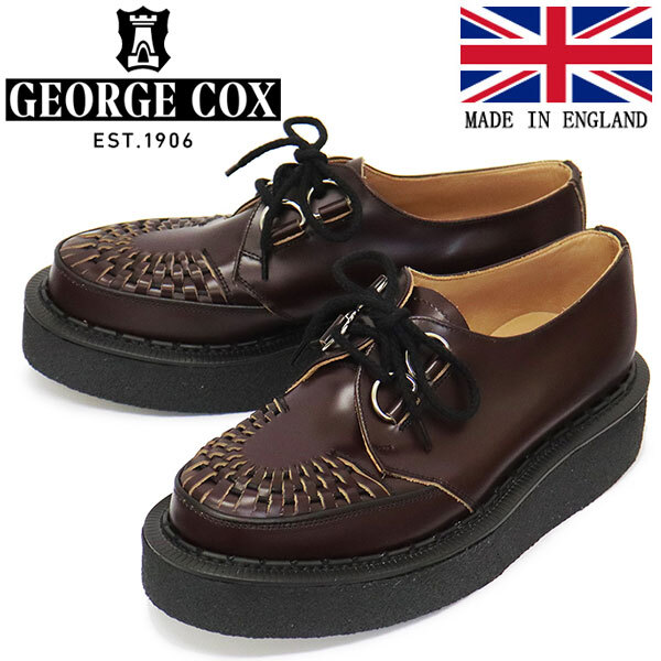 GEORGE COX (ジョージコックス) SKIPTON 3588 VI ラバーソール レザーシューズ 030 OXBLOOD UK8.5-約27.5cm拍卖