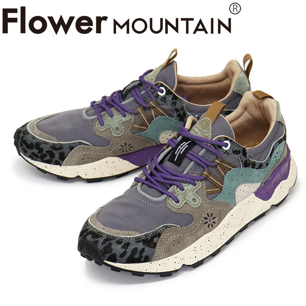 Flower MOUNTAIN(フラワーマウンテン) FM63690 YAMANO3 スニーカー D.Gray/Bottle FM044 41-約26.0cm拍卖