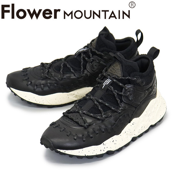 Flower MOUNTAIN(フラワーマウンテン) FM18-1-005W MOHICAN スニーカー Black FM057 42-約26.5cm拍卖
