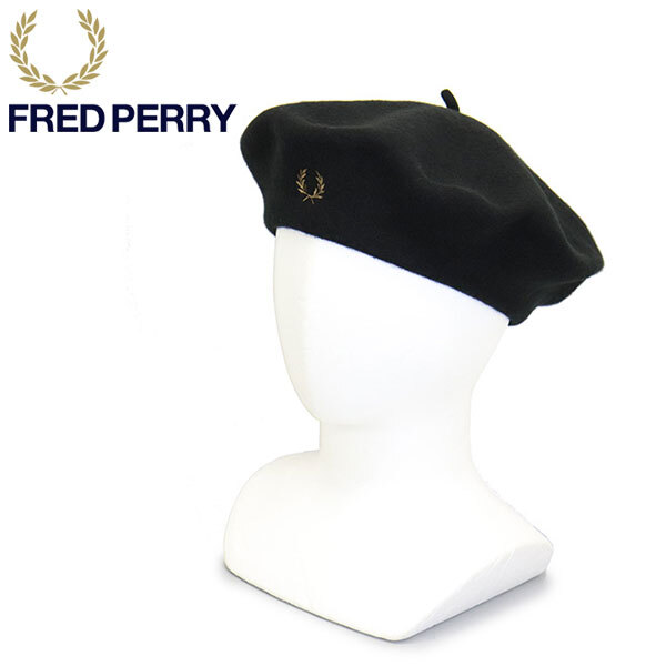 FRED PERRY (フレッドペリー) HW7646 BERET ベレー帽 220 BLACK FP429拍卖