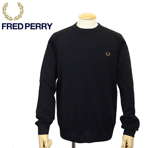 FRED PERRY (フレッドペリー) K1309 PIQUE STITCH JUMPER ピケ ステッチ ジャンパー 102 BLACK FP550M拍卖