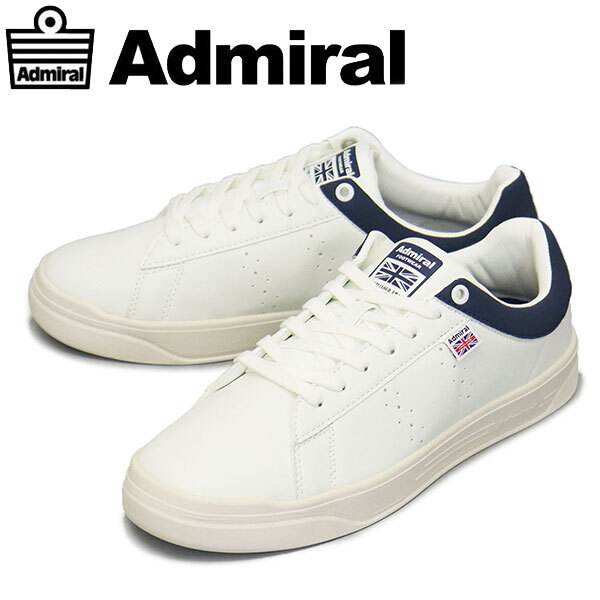 Admiral (アドミラル) AD-828 CAMBRIDGE ケンブリッジ スニーカー 67White/Navy AM039約26.5cm拍卖