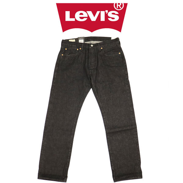 Levi's (リーバイス) ORIGINAL 501-3654 ストレート ジーンズ セルビッジ ブラックデニム 赤耳 BIG E ブラック 33インチ LV033拍卖