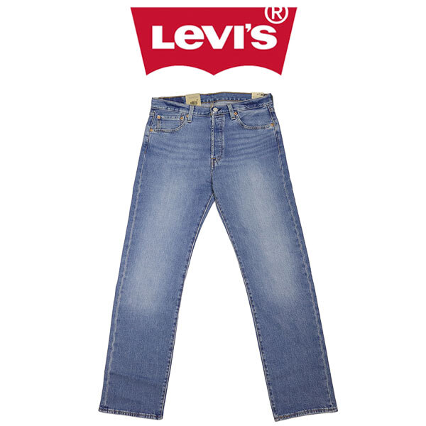 Levi's (リーバイス) ORIGINAL 501-3673 オリジナルフィット ストレッチデニム ストレートレッグ ジーンズ ミディアムインディゴ 34インチ拍卖