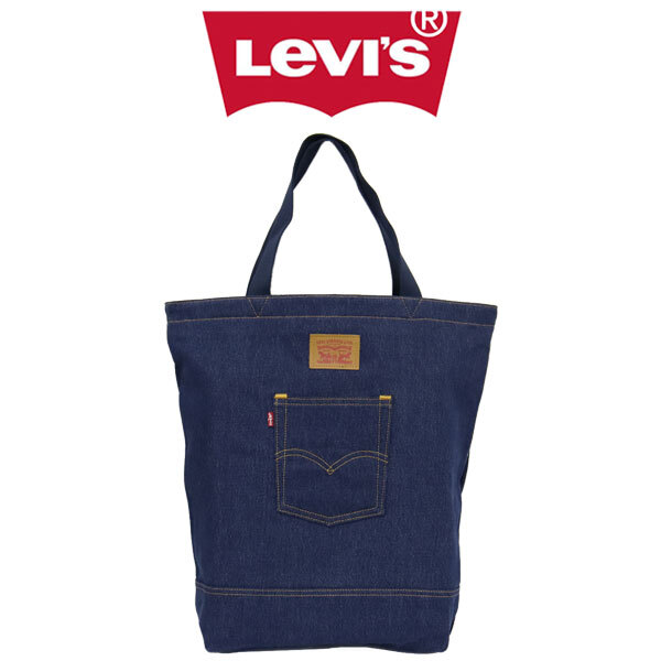 Levi's (リーバイス) D54400002 BACK POCKET TOTE バックポケット デニムトートバッグ NAVY BLUE LV043拍卖
