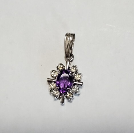 アメジスト ペンダントトップ レディース アクセサリー 1,4g 美品拍卖