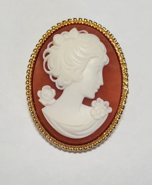 カメオ ブローチ レディース アクセサリー 10,9g きれいめ拍卖