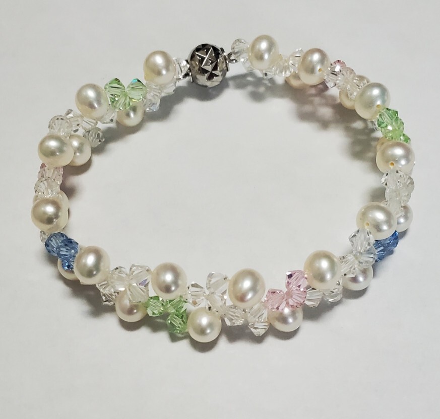 本真珠 ブレスレット マグネット式 レディース アクセサリー 15,4g 美品拍卖