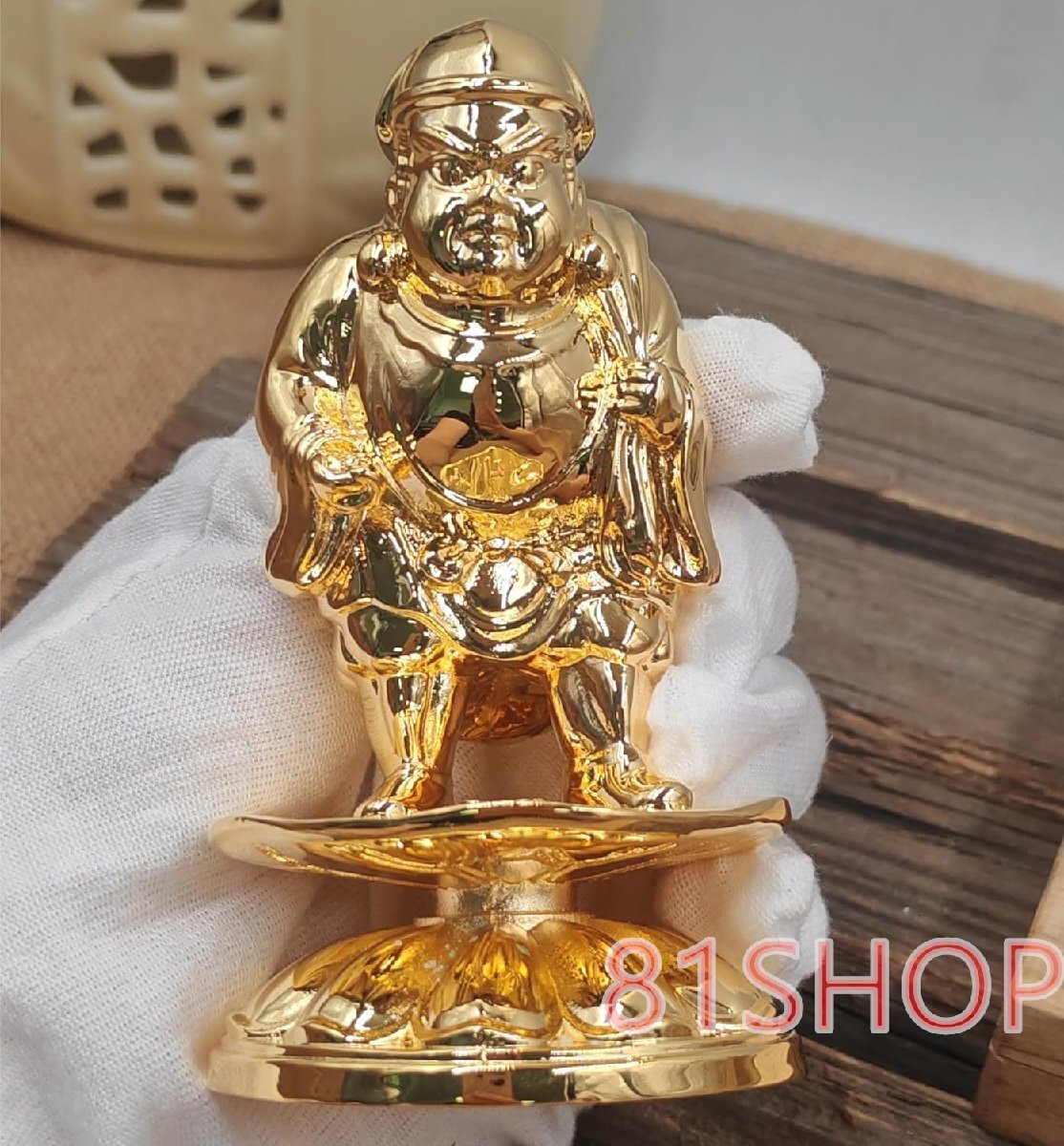 金拳大黒天 如法大黒天 総高10cm唐密法相 銅像 大黒天財神 七福神 開運招福拍卖