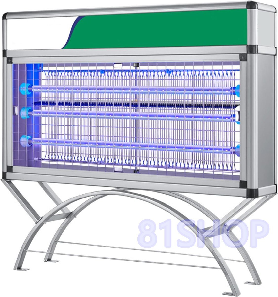 電撃殺虫器 屋外 防水 殺虫灯 大型 【雨/光感知制御 LED光源吸引式捕虫器 薬剤不要】プロ蚊除け コバエ取り 55W-104×23×100CM拍卖