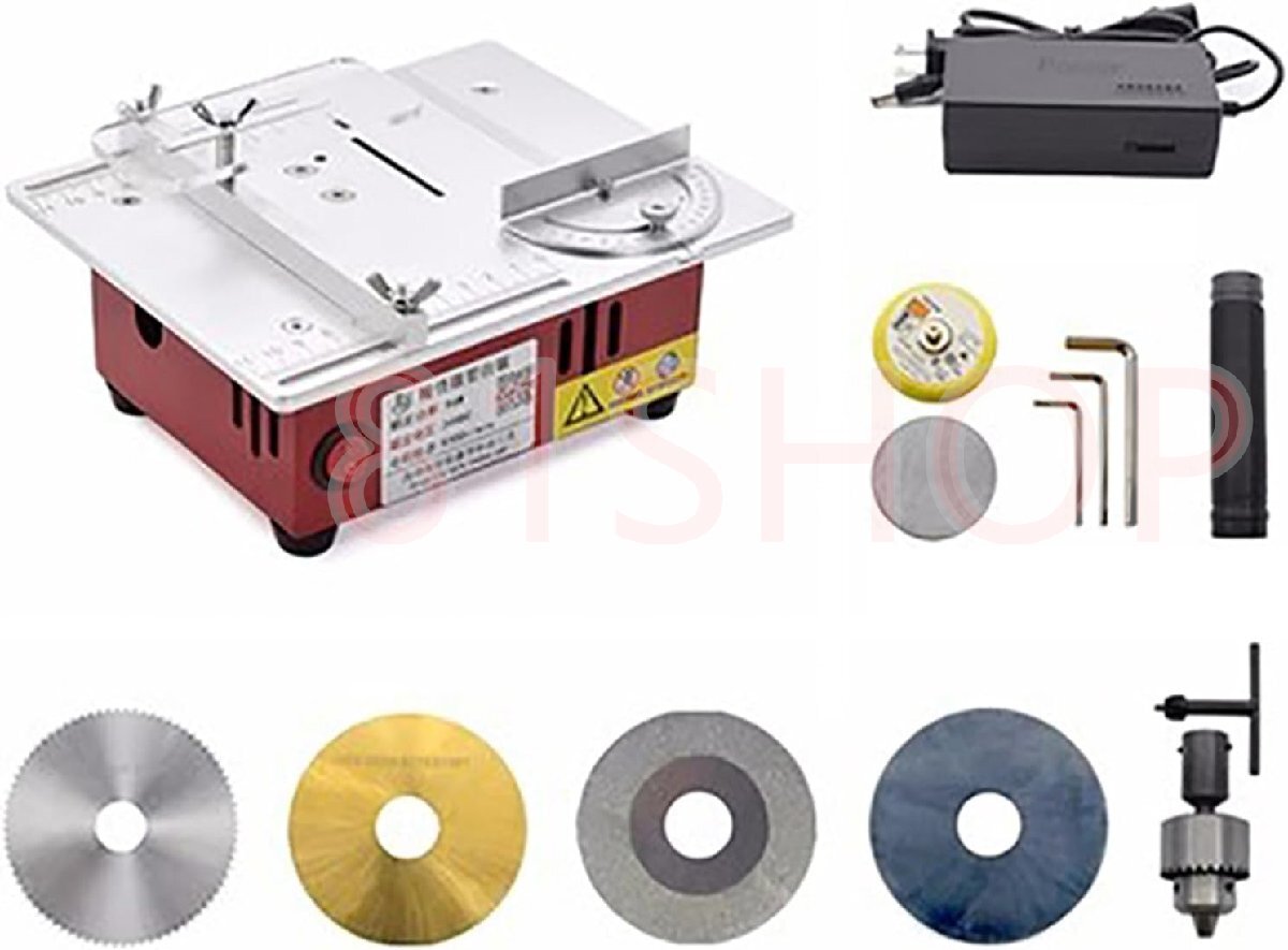 AC100-240VミニDIYテーブルソー手動木工テーブルソー精密モデル製造テーブルソークラフトカッティングテーブルソーは電気カッティングソー拍卖