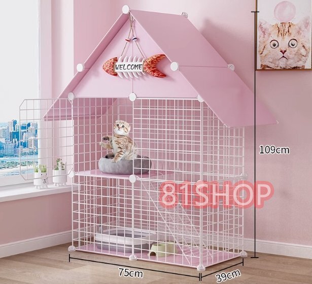 ペット用品 猫 ハウス、ベッド 猫籠別荘家庭用猫舎清倉は猫砂盆超自由空間猫ケージを置くことができ拍卖