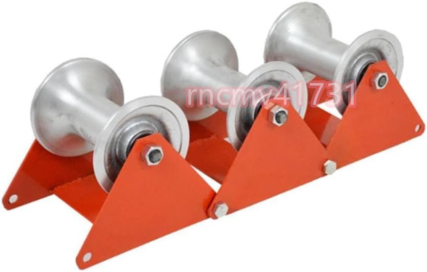 「81SHOP」【3連コロ】 電気工事 通線 精機 延線用ローラー ケーブル 安全 延長線用 回転 水平 角度調整 配線 水道工事 配管 牽引時拍卖