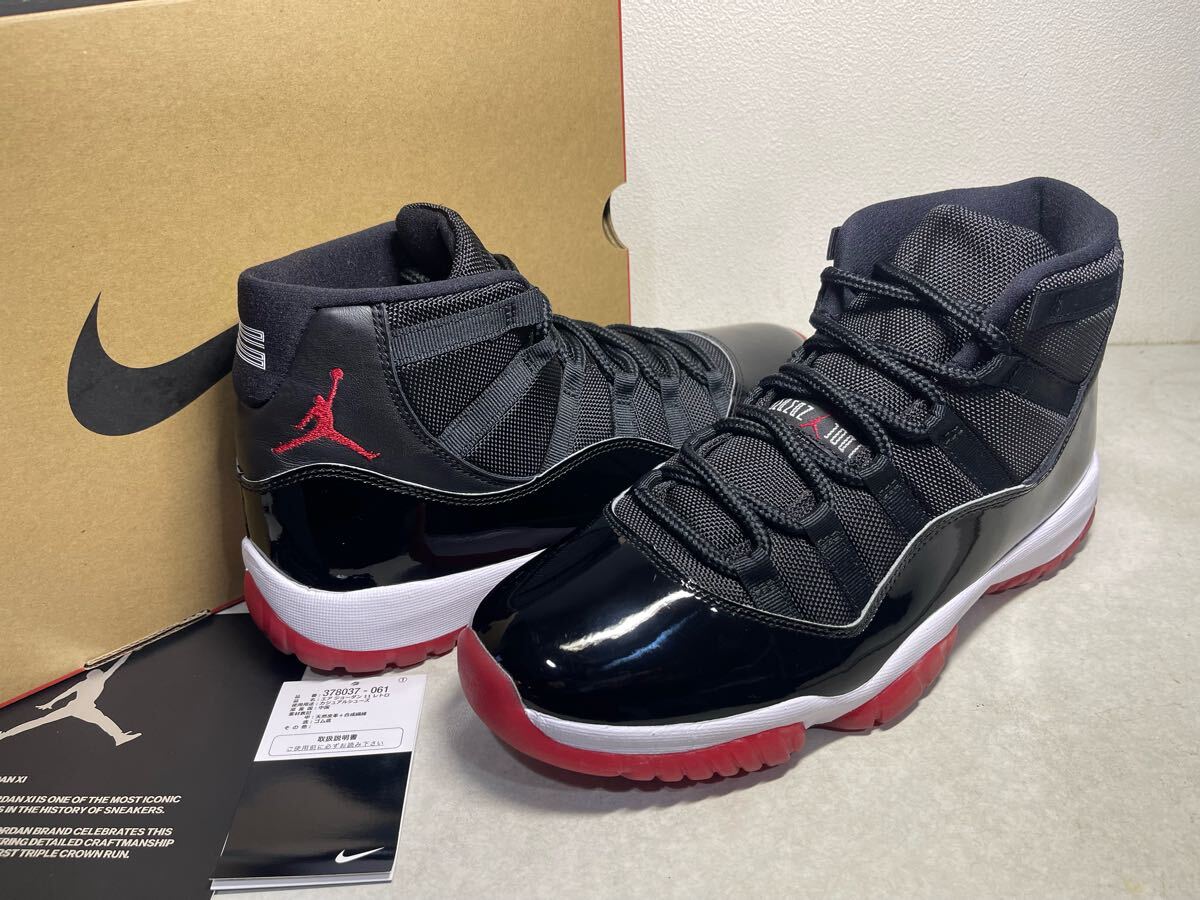 AIR JORDAN 11 RETRO エア ジョーダン 11レトロ BRED 黒赤 US10.5 国内正規 美品 378037-061拍卖