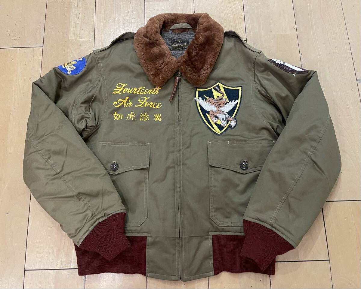 BUZZRICKSON'S バズリクソンズ B-10 フライトジャケット SUPERIOR TOD'S フライングタイガー 実名復刻 38 USED BR11134拍卖
