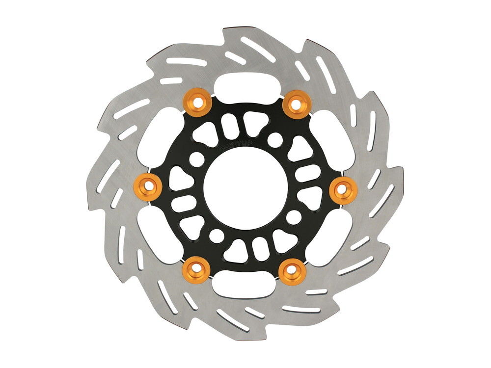 グロム/GROM(2013-2017)用ウェーブフローティングディスクローター(220mm/ブラック×ゴールド)_シフトアップ拍卖