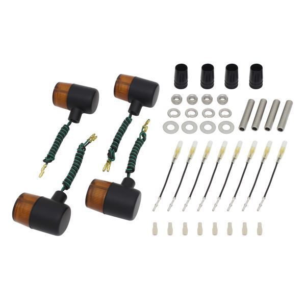 バリオス/BALIUS-2(1997-2006) 用 クラシカル 71タイプ ウインカーKIT ブラックボディ/オレンジレンズ|ポッシュフェイス/POSH拍卖