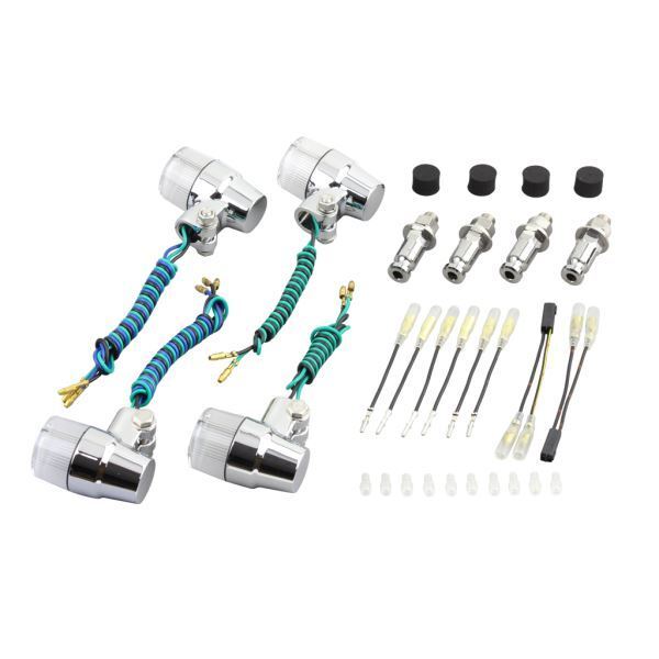 ゼファー1100/ZEPHYR1100/RS(2001-) 用 スーパーバイクミニタイプ ウインカーKIT メッキボディ/クリアーレンズ|ポッシュフェイス/POSH拍卖