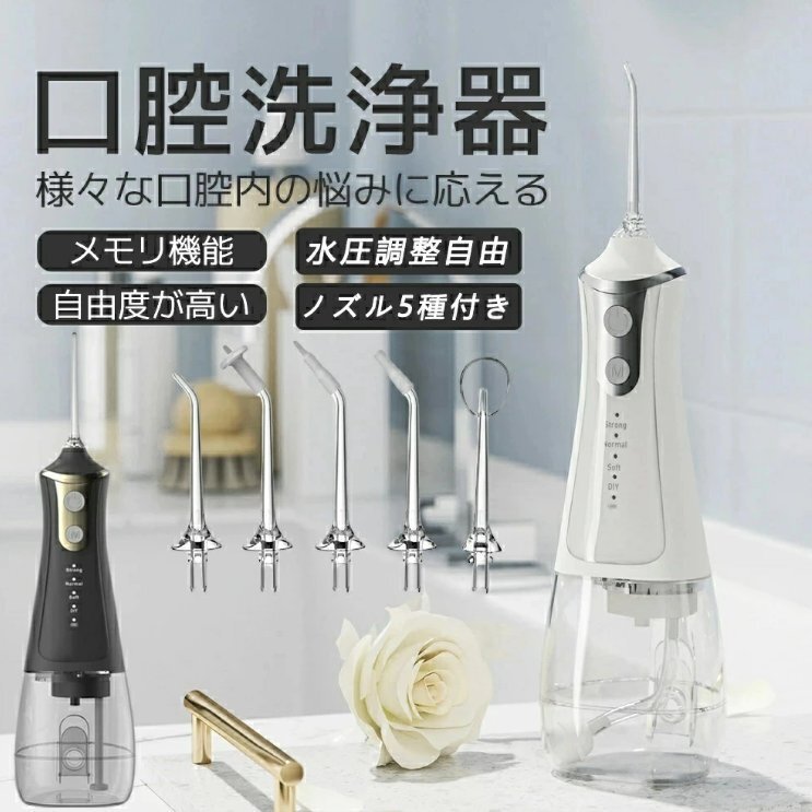 口腔洗浄器 USB充電式 コードレス ジェットウォッシャー 口腔洗浄機 家庭用 歯科先生監修 コンパクト 風呂 口腔ケア 口腔洗浄機拍卖