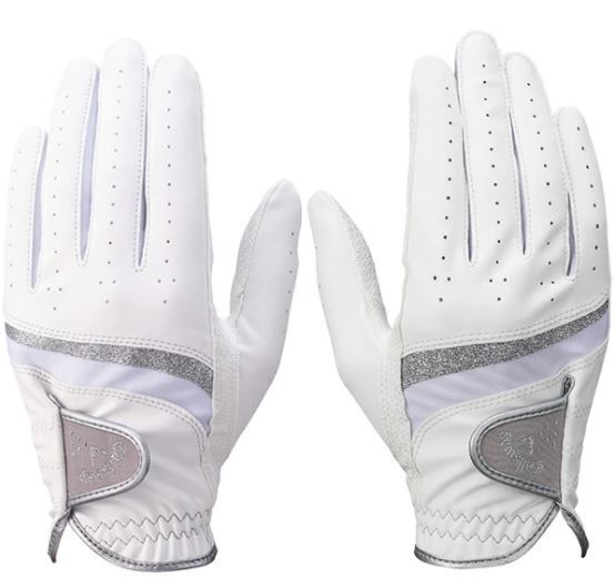 《2025年春夏》【レディース】キャロウェイ 両手用グローブ スタイルデュアル25(白×グレー)20cm拍卖