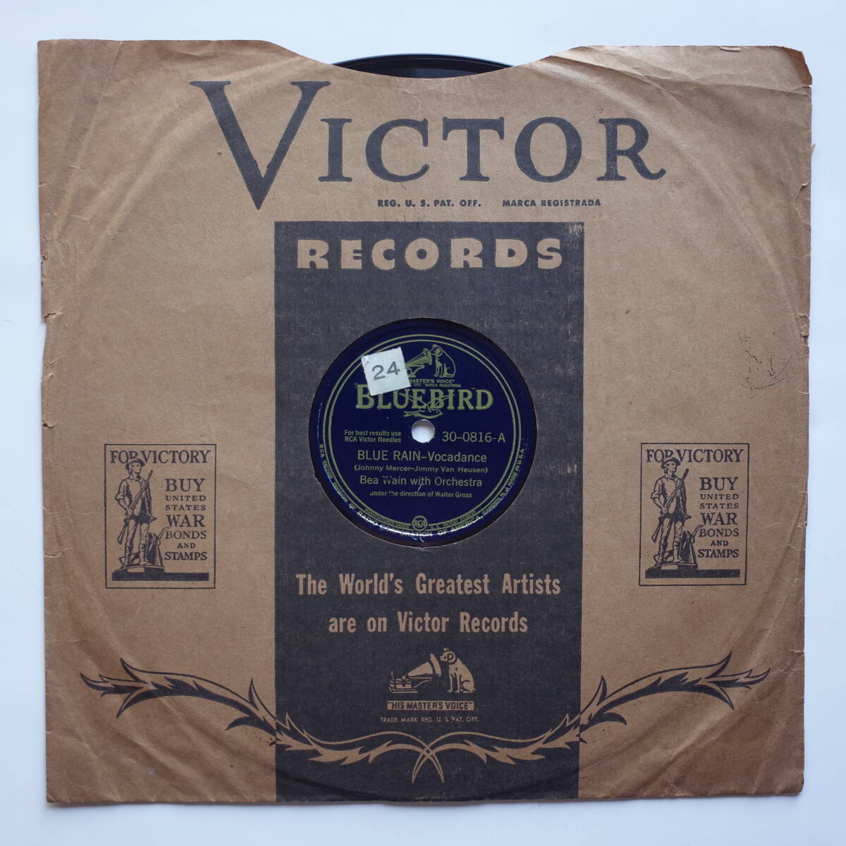 ◆レアSP盤!◆Bea Wain with Orchestra◆A《Blue Rain》/B《Hello, My Lver, Good-Bye》◆拍卖