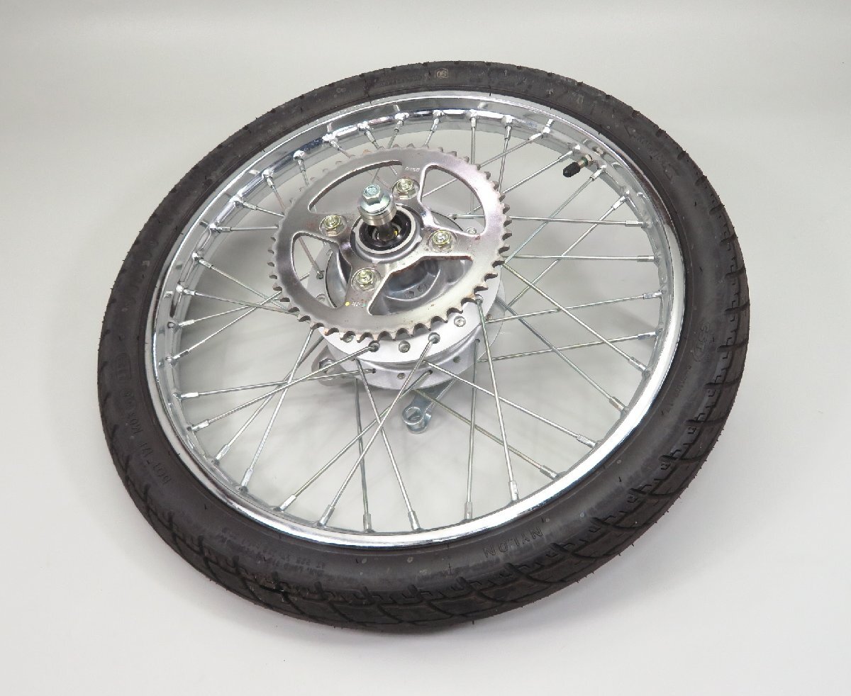 スーパーカブ50/AA09 純正 リアホイール 17×1.20 検 ノーマル カスタム レストア 5 AA04 AA06 AA07 JA42 JA44 JA59 110 ドラムブレーキ拍卖