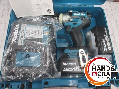 【未使用】makita マキタ TW285DRGX インパクトレンチ 未使用 18V 6.0Ah バッテリー×2 充電器【ハンズクラフト宜野湾店】拍卖