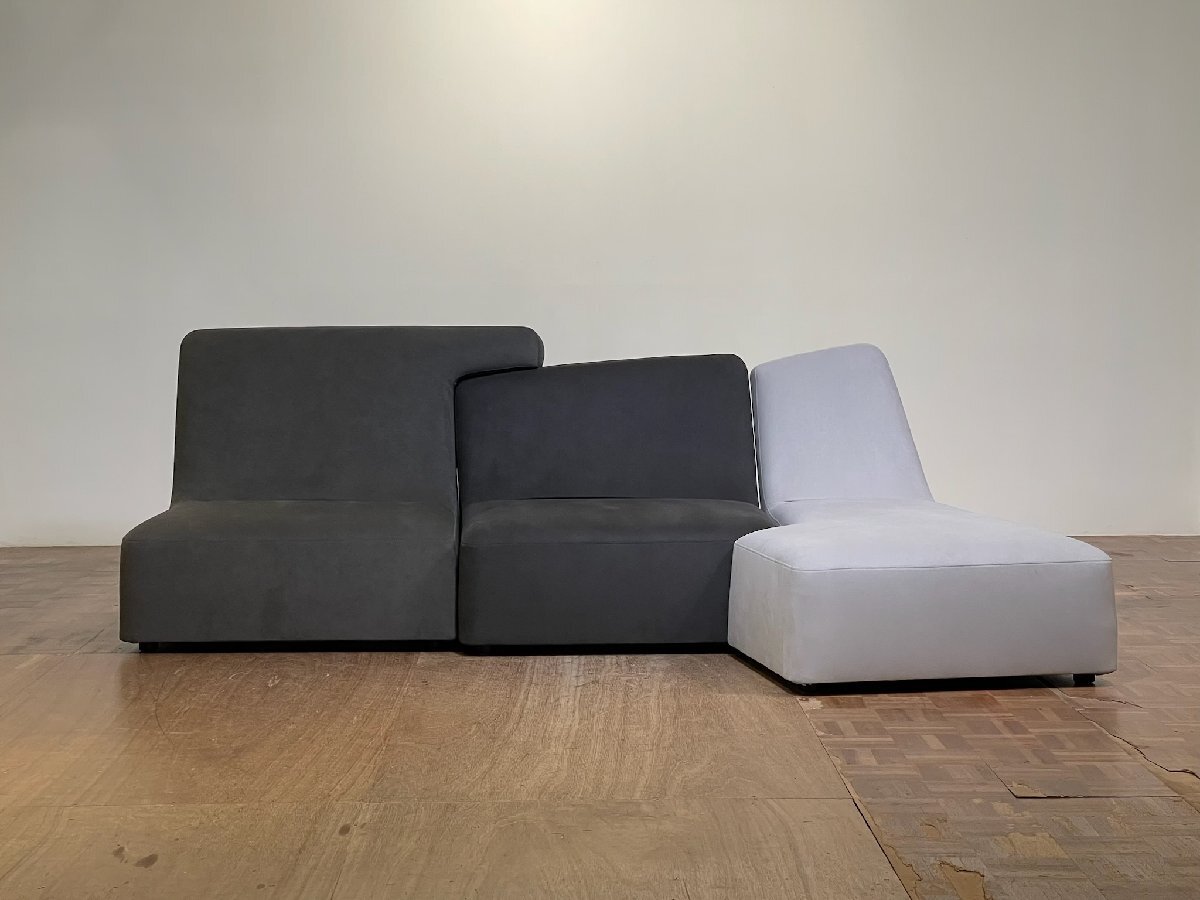 -od473|ligne roset Philippe Nigro ウルトラスエードレザー ROSETConfluences トリプルソファ|リーンロゼ カッシーナ IDC大塚家具 ヘイ拍卖