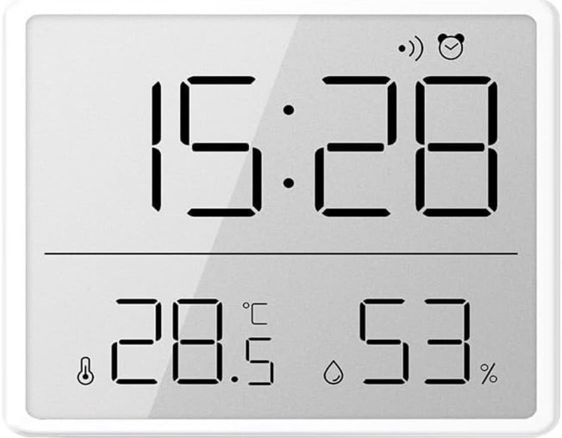 時計 デジタル温湿度計 デジタルタイマー アクアミニット 時計 大画面 液晶 磁気吸引 壁掛け 置き時計 卓上スタンド 時間表示拍卖