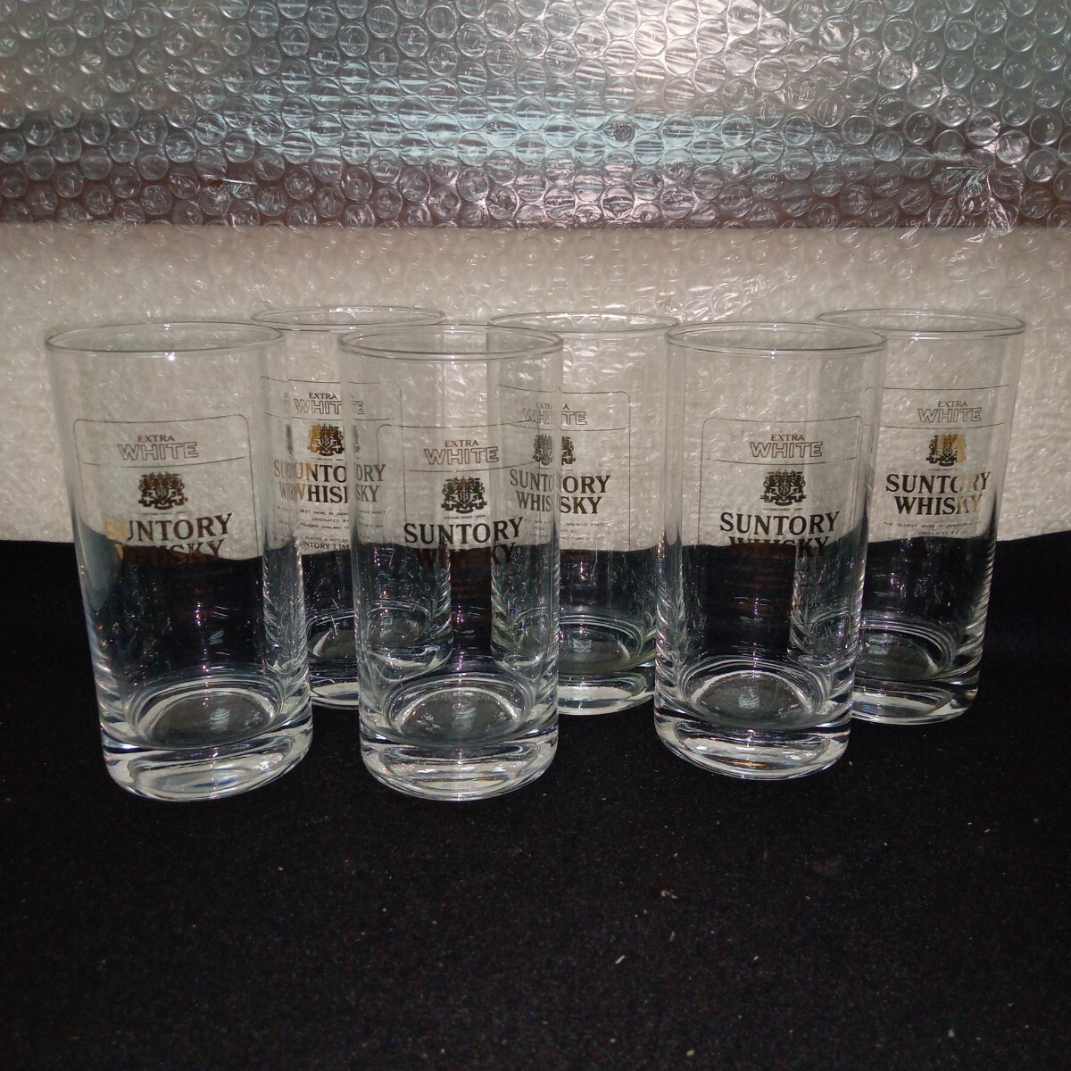 雑A-033/ サントリー ウイスキー ホワイトエクストラ サマー ハイボール グラス 6個セット 昭和 80年代 レトロ アンティーク /L11/70910拍卖