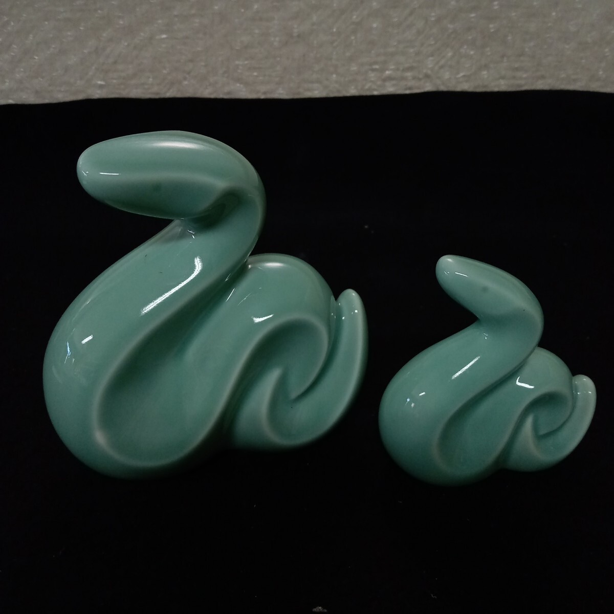 雑A-039/薬師窯 十二支 巳年ヘビ 置物/L11/70916拍卖