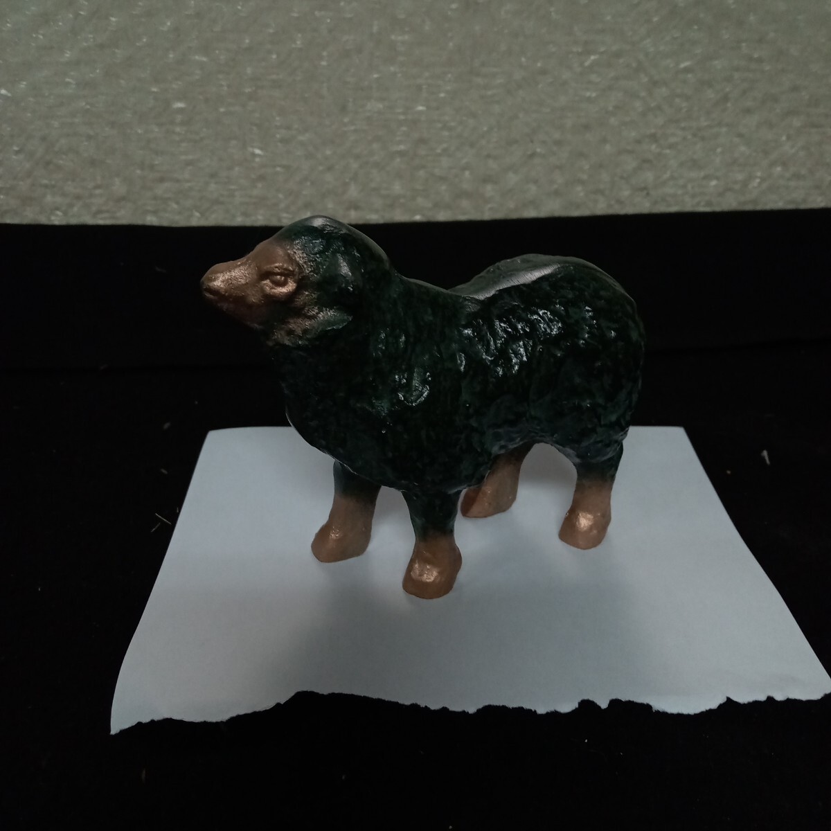 雑A-043/金属製 羊 親子 置物/L11/70916拍卖