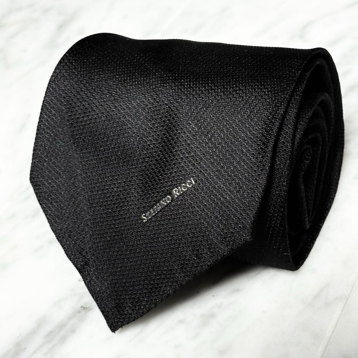 999円~ STEFANO RICCI ネクタイ ブラック ロゴ (GB7)拍卖