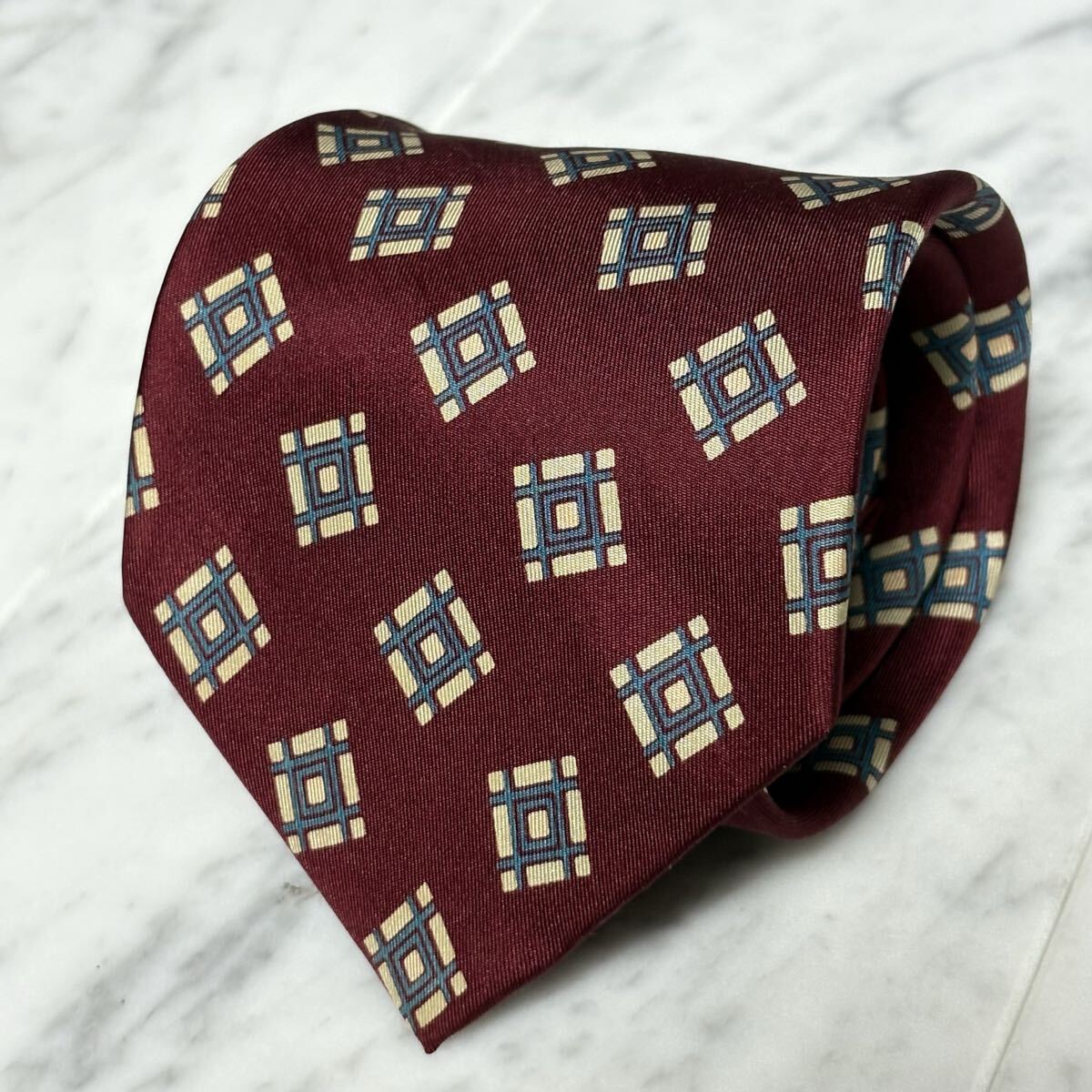 【美品】 999円~ C.F.Hathaway ネクタイ レッド 総柄 (R2)拍卖