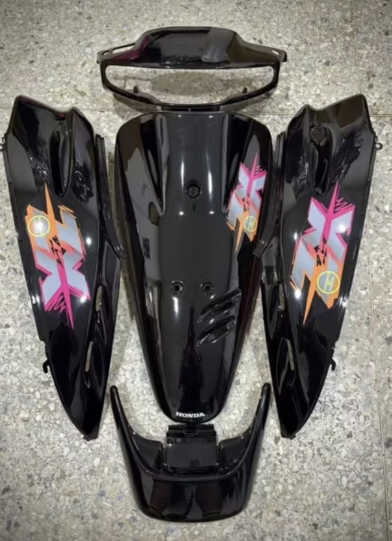 Super Dio スーパーディオ ZX AF27 28 外装 カスタム 外装セット カウル 黒ピンクオレンジ拍卖