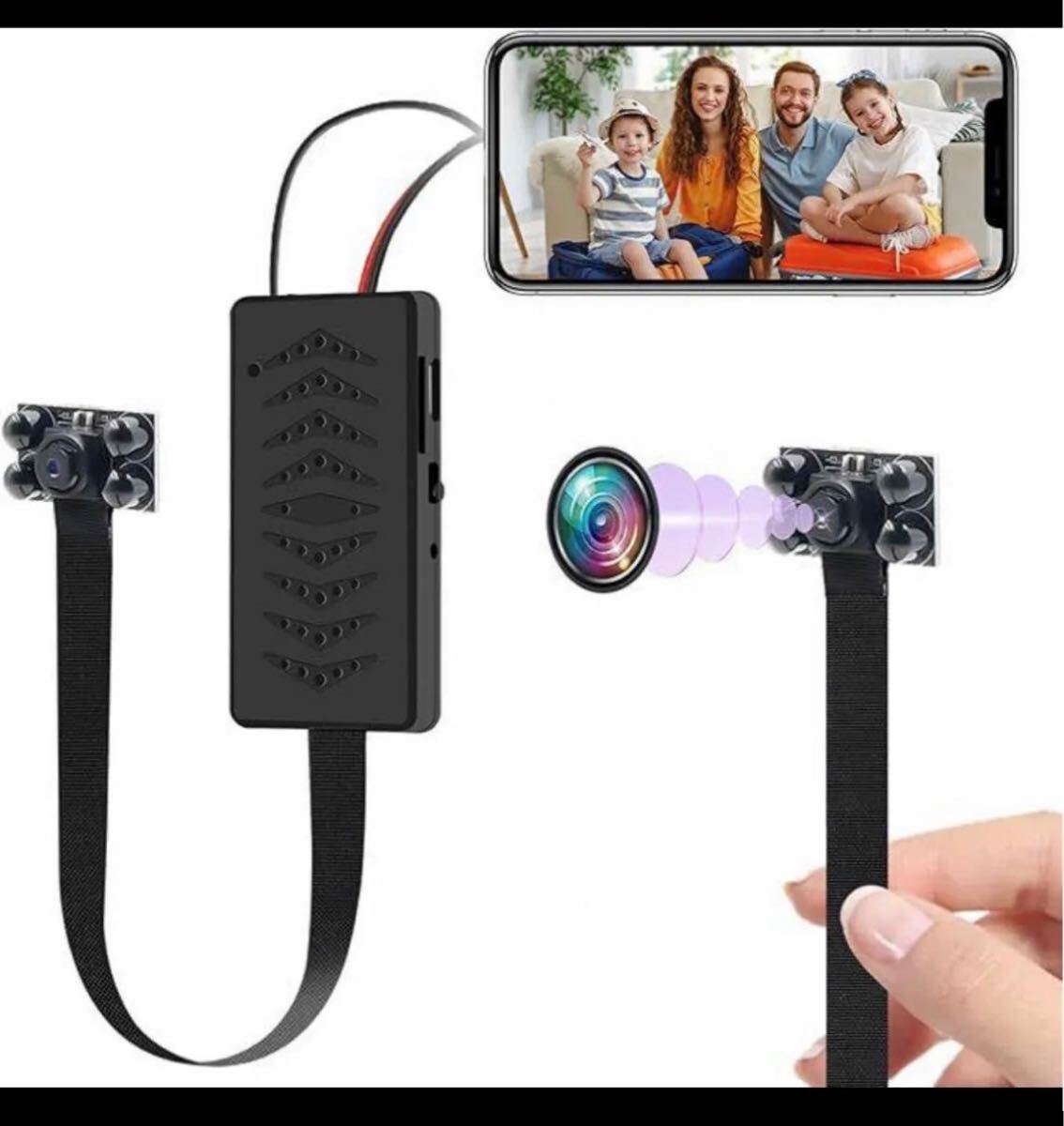 防犯カメラ 見守りカメラWIFI対応 140°広角 1080P 動体検知 256GBカード対応 7時間連続録画 上書き録画 拍卖