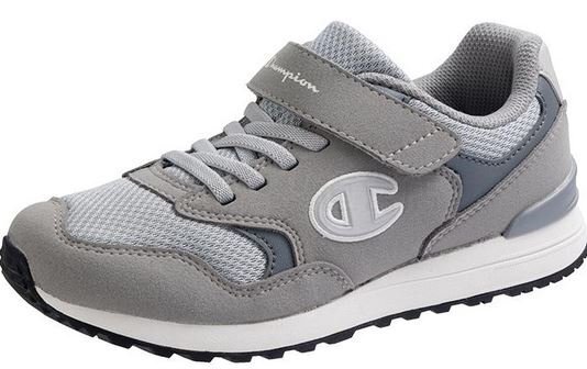 即決 23.0cm CHAMPION 足に優しい チャンピオン J306 グレー 子供靴 キッズ ジュニア 通学 ランニングシューズ スニーカー 運動会拍卖