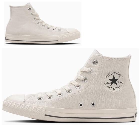 セール 24.5cm CONVERSE ALL STAR コンバース オールスター TC HI 白 婦人 レディース スニーカー ハイカット くすみカラー拍卖