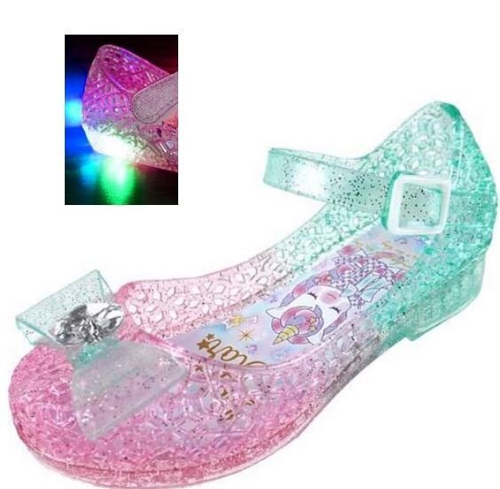 即決 16.0cm ピカピカ光る ガラスの靴 ポケッターシューズ ユニコーン ダブルスター4963 PK 子供 キッズ サンダル サマーシューズ拍卖