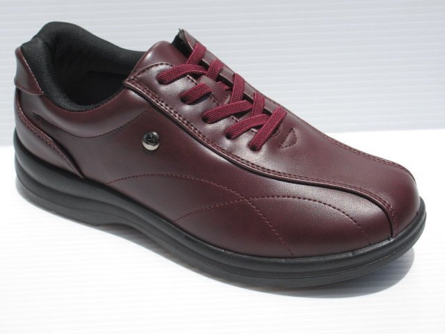 即決 23.5cm 濡れに強い 秒で履ける ハンズフリー ピュアウォーカー PW1800 ワイン 婦人 レディース スライドフィットシューズ スリッポン拍卖